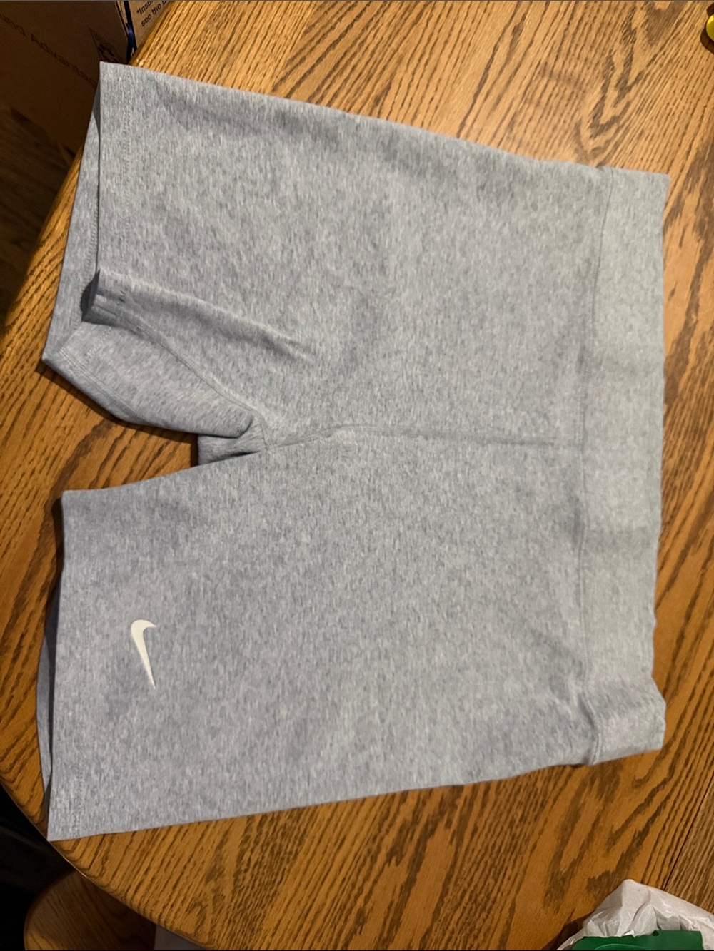 Nike Women plus size lightGrey Athletic Bike Shorts with Swoosh